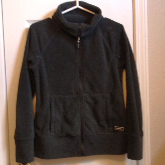 Calvin Klein Full Zip Fleece Jacket Dark Gray - Picture 2 of 10